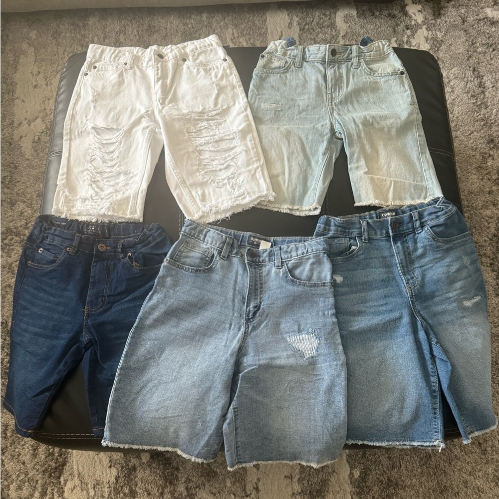Lot of 5 Boys denim shorts-Size 12